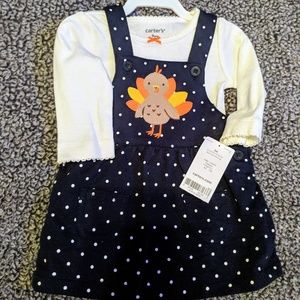 Carter's Turkey Long Sleeve Dress - 3mos - NWT